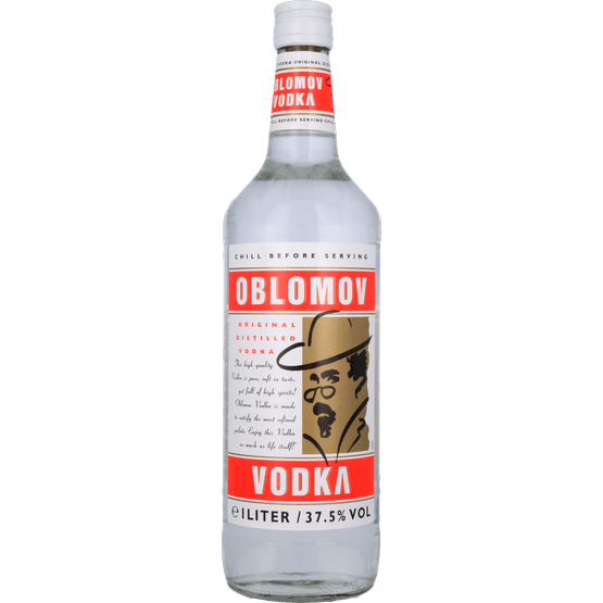 Foto van Oblomov Vodka op witte achtergrond