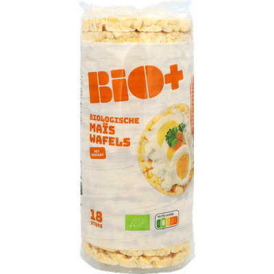 Bio+ Maiswafels met zeezout