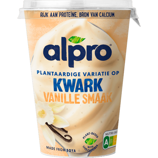 Foto van Alpro Variatie op kwark vanille op witte achtergrond