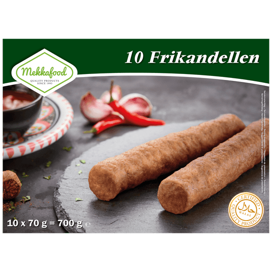 Foto van Mekkafood Frikandellen op witte achtergrond