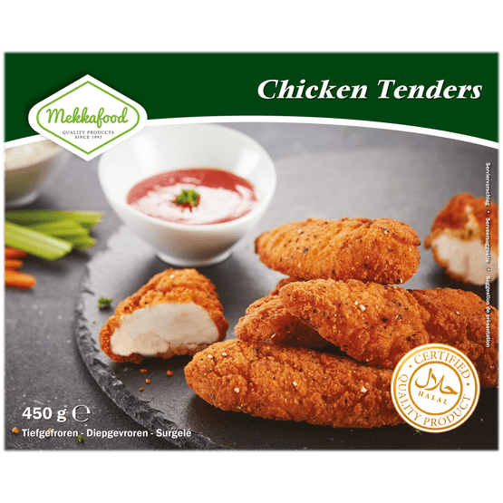 Foto van Mekkafood Chicken tenders op witte achtergrond