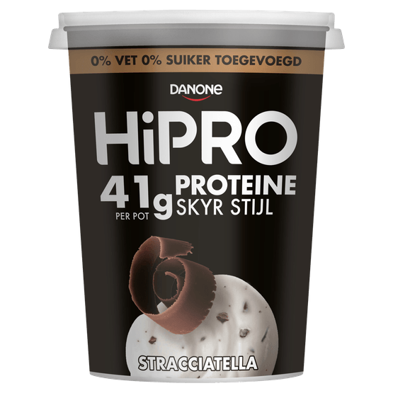 Foto van Hipro Protein skyr stracciatella op witte achtergrond