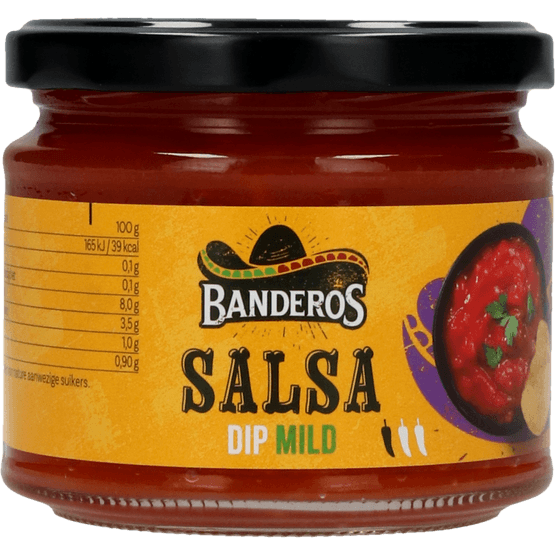 Foto van Banderos Salsa dip mild op witte achtergrond