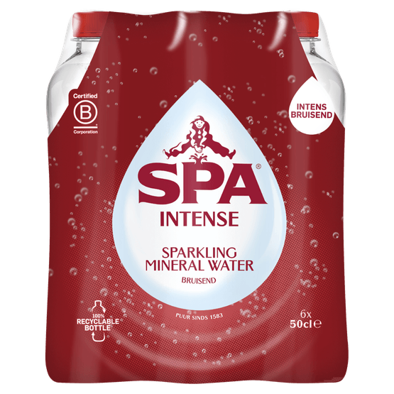 Foto van Spa Intense 6x500ml op witte achtergrond