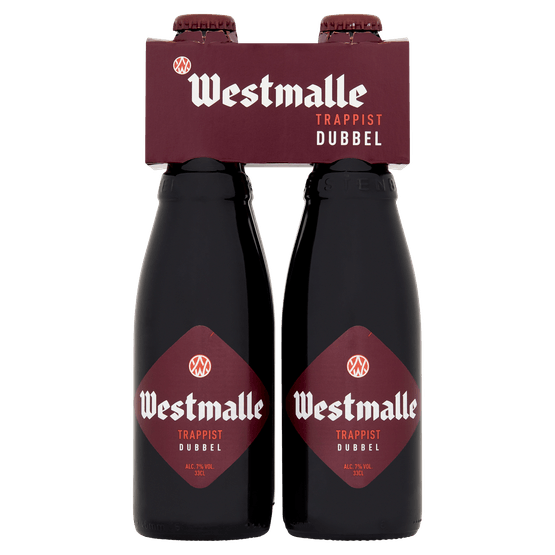 Foto van Westmalle Dubbel 4-pack op witte achtergrond