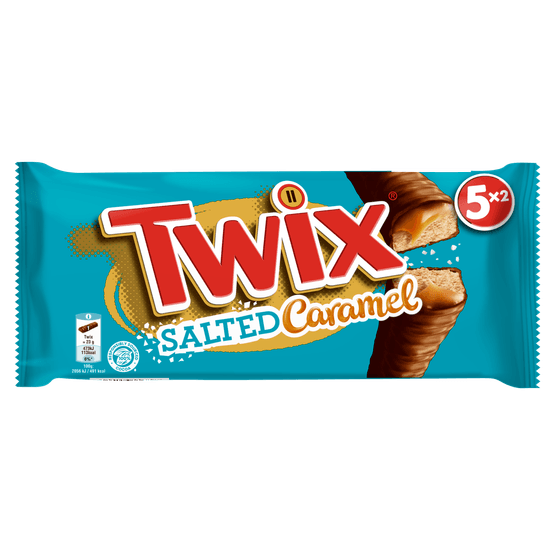 Foto van Twix Salted caramel op witte achtergrond