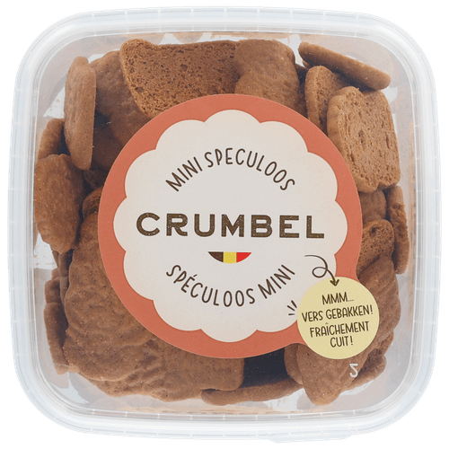 Foto van Crumbel Mini speculoos op witte achtergrond