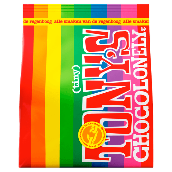 Foto van Tony's Chocolonely Tiny mix op witte achtergrond