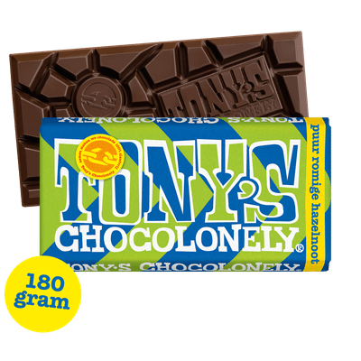 Tony's Chocolonely Chocoladereep puur hazelnoot crunch
