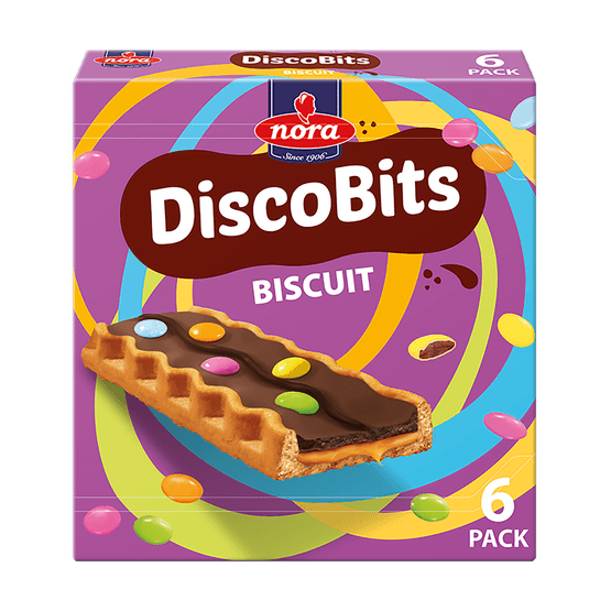 Foto van Nora Disco biscuit op witte achtergrond