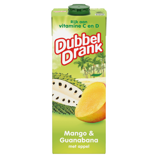 Foto van Dubbeldrank Mango & guanabana op witte achtergrond