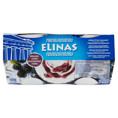 Elinas Yoghurt griekse stijl bramen 4 stuks