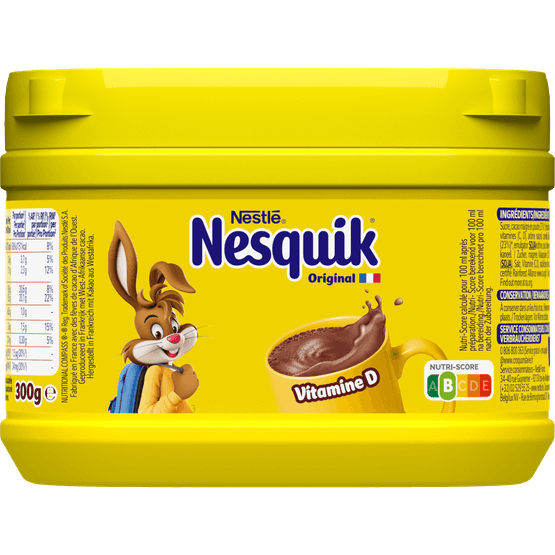 Foto van Nestlé Nesquik op witte achtergrond