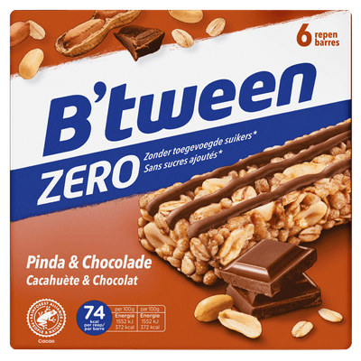 Hero Btween zero pinda & chocolade 6 st.