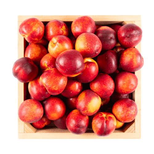 Foto van Nectarines op witte achtergrond