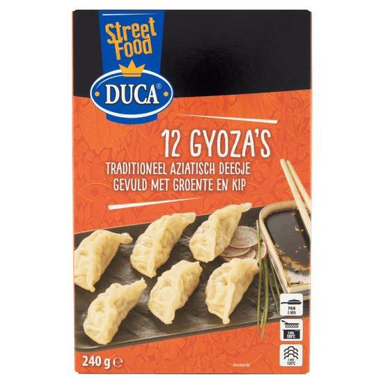 Foto van Duca Gyoza chicken 12 stuks op witte achtergrond