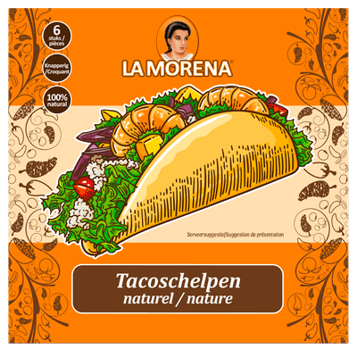Lamorena Tacoschelpen naturel