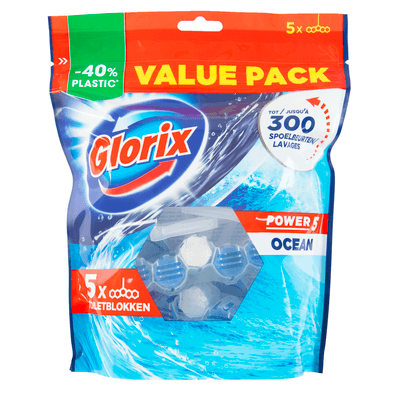 Glorix Toiletblokken valuepack ocean 5st.