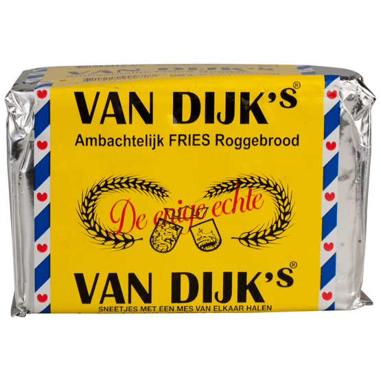 Foto van Van Dijk's Roggebrood fries op witte achtergrond