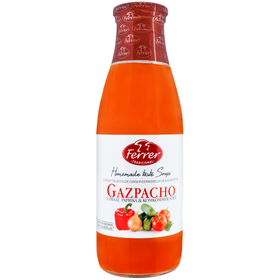 Foto van Ferrer Gazpacho op witte achtergrond