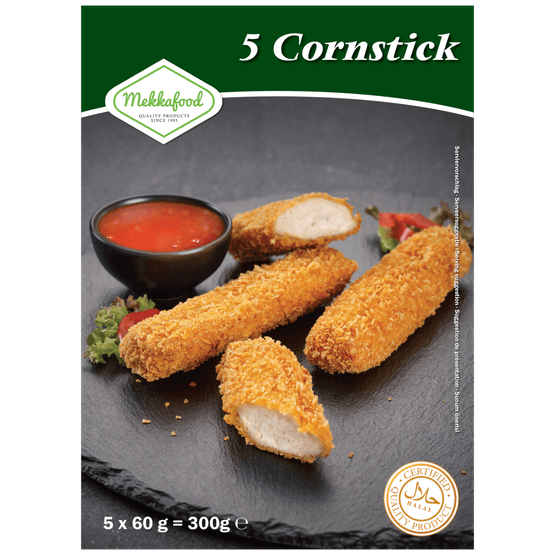 Foto van Mekkafood Cornstick 5 stuks op witte achtergrond