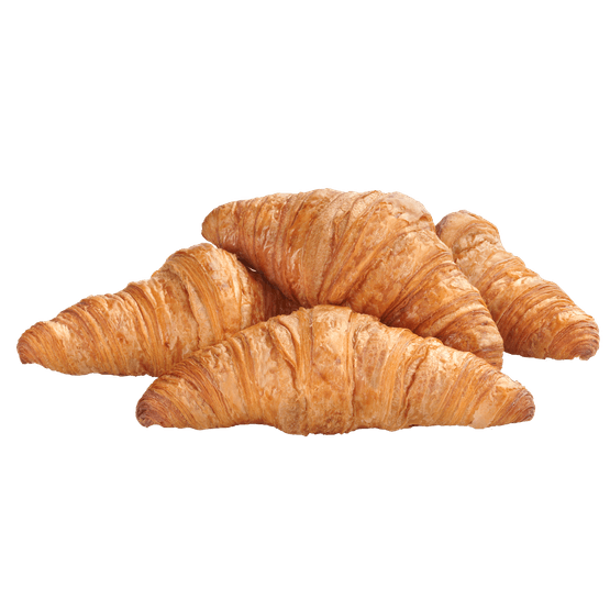 Foto van Roomboter croissant 65 g op witte achtergrond