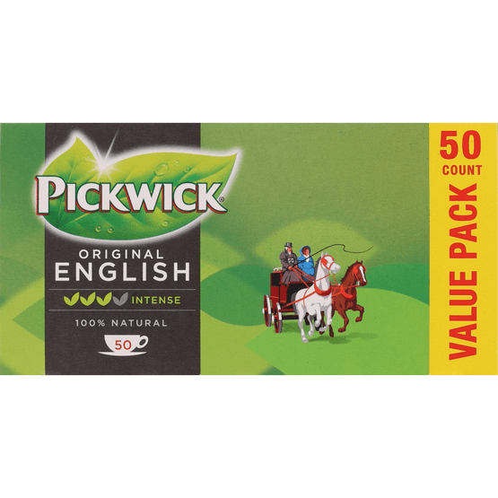 Foto van Pickwick English zwarte thee voordeelpak op witte achtergrond