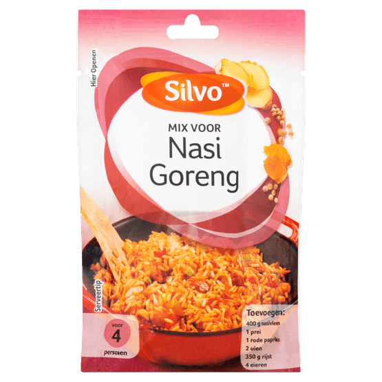 Foto van Silvo Mix voor nasi goreng op witte achtergrond