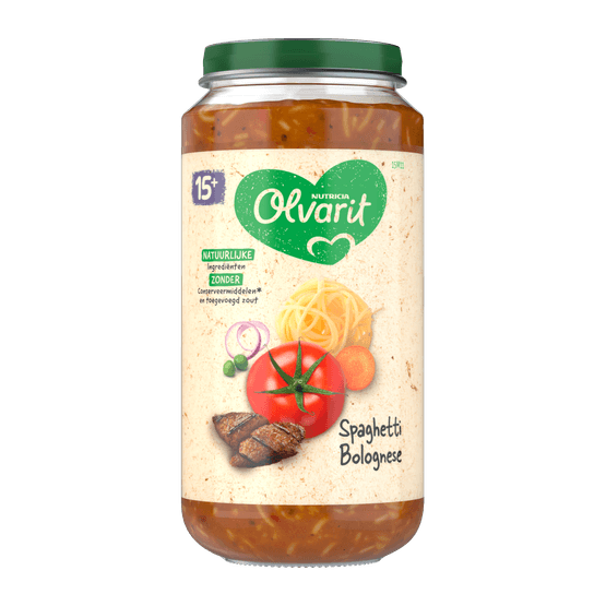 Foto van Olvarit 15+ Maanden Spaghetti Bolognese op witte achtergrond
