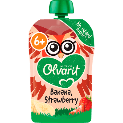 Olvarit Knijpfruit 6+ Maanden Banaan Aardbei