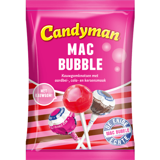 Foto van Candyman Macbubble op witte achtergrond