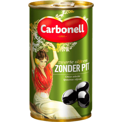 Carbonell Zwarte olijven zonder pit