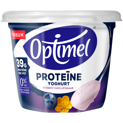 Optimel Yoghurt griekse stijl bosbes vanille protein