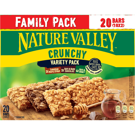 Foto van Nature Valley Crunchy variety 10 st. op witte achtergrond