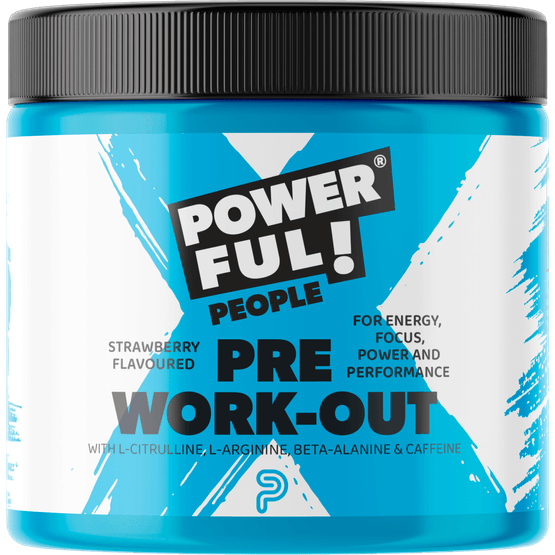 Foto van PowerfulPeople Pre workout op witte achtergrond