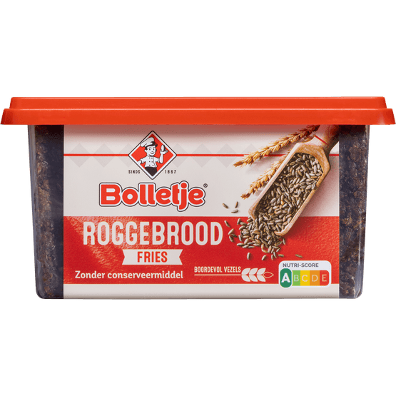 Foto van Bolletje Roggebrood op witte achtergrond