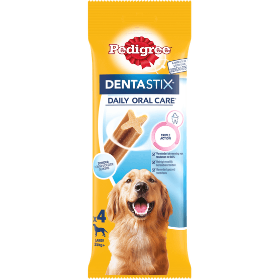 Foto van Pedigree Hondensnacks dentastix maxi 4 st. op witte achtergrond