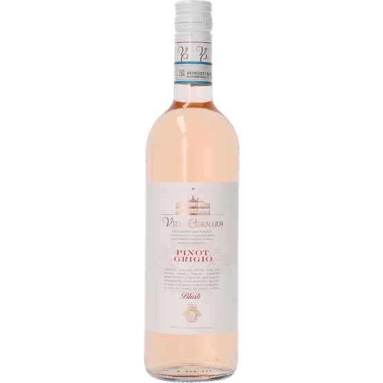 Foto van Villa Cornaro Pinot grigio blush rose op witte achtergrond