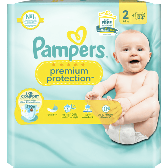 Foto van Pampers Premium protection maat 2 op witte achtergrond