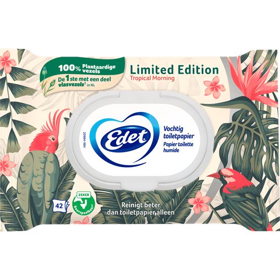 Foto van Edet Vochtig toiletpapier limited edition 42 st. op witte achtergrond