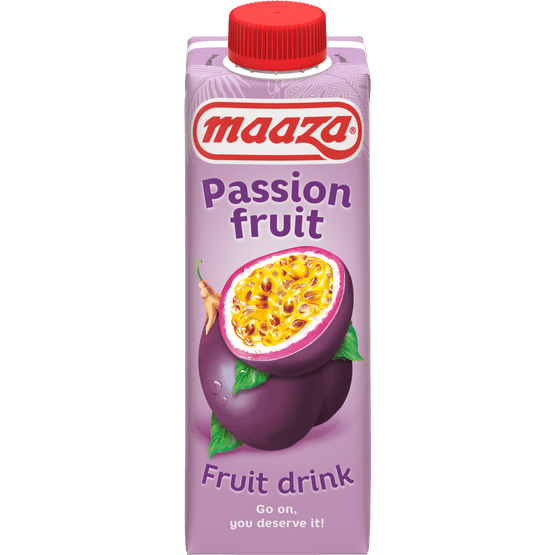 Foto van Maaza Passionfruit op witte achtergrond