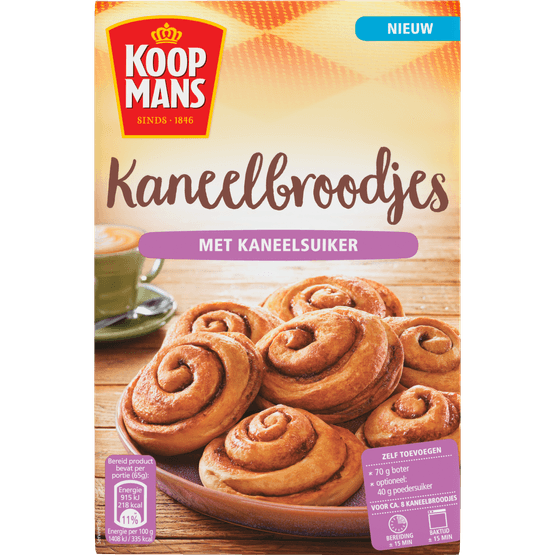 Foto van Koopmans Kaneelbroodjes op witte achtergrond