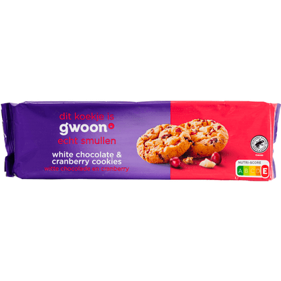 G'woon Cranberry cookies white chocolate