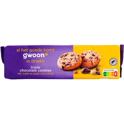 G'woon Triple chocolate chip cookie