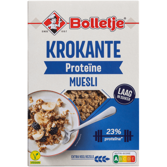 Foto van Bolletje Ontbijtgranen protein op witte achtergrond