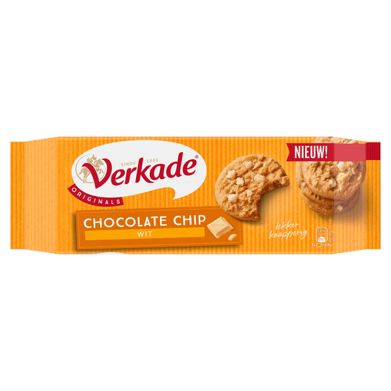 Foto van Verkade Chocolade chip wit op witte achtergrond