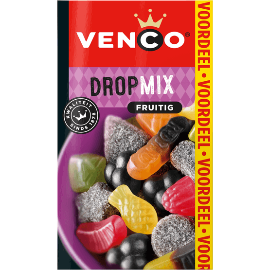 Foto van Venco Dropmix fruitige op witte achtergrond