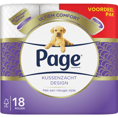 Page Toiletpapier 18 rollen kussenzacht