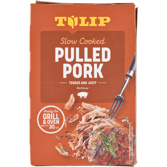 Foto van Tulip Pulled pork op witte achtergrond