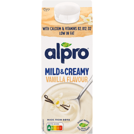 Foto van Alpro Mild & Creamy vanille op witte achtergrond